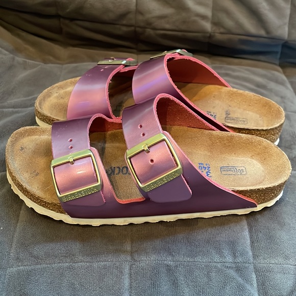 Birkenstock Womens Arizona SFB Fashion Rose Leather SUPER NICE!!! Sz 37 Womens 7 - Picture 5 of 16